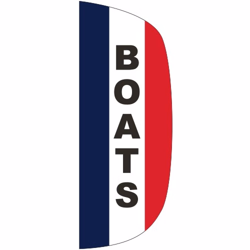 "Boats" Message Flutter Flag (3'x8')