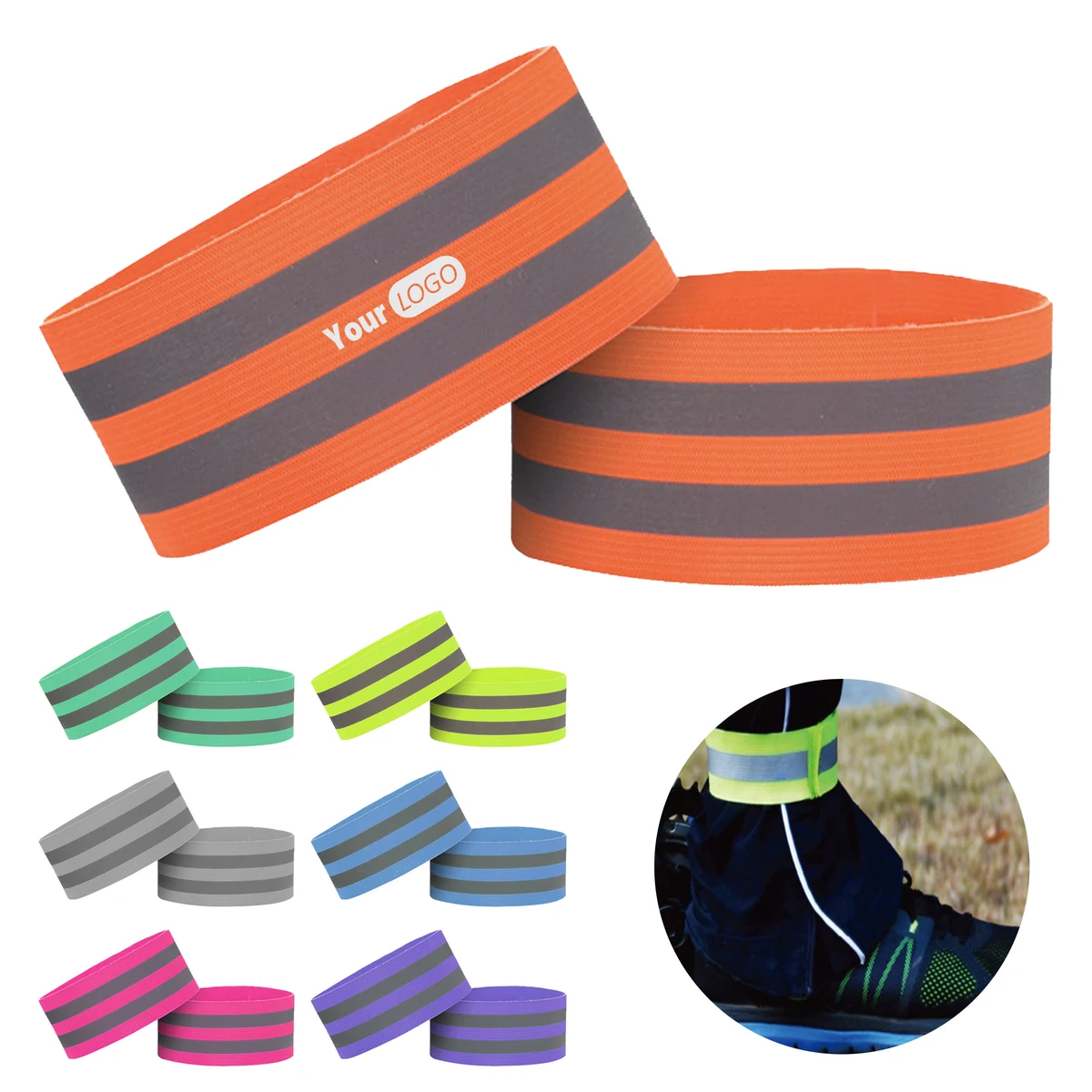 Polyester Outdoor Sports Safety Reflective Wrist Strap 1