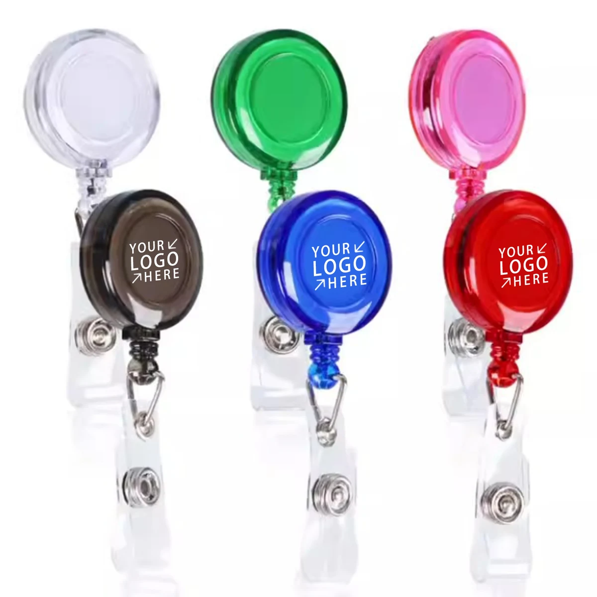 Retractable Round Badge Holder w/ Clip 1