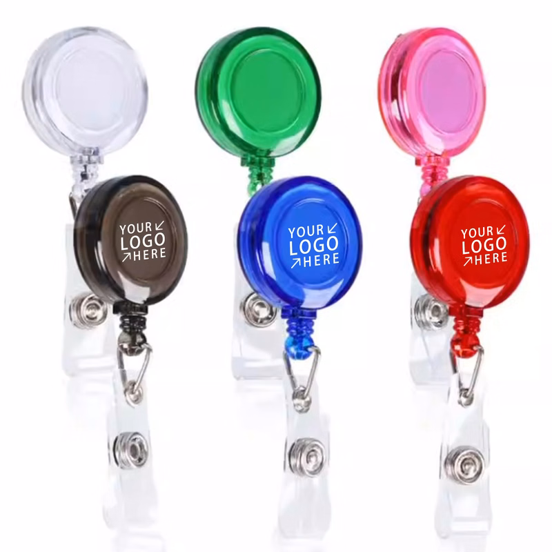 Retractable Round Badge Holder w/ Clip