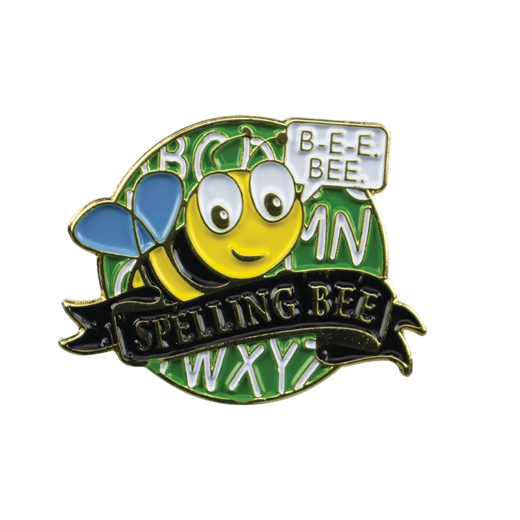 Educational Lapel Pin- Spelling Bee (1-1/8") 1