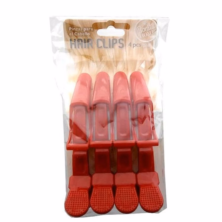 Hair Clips - Red 4 Pack