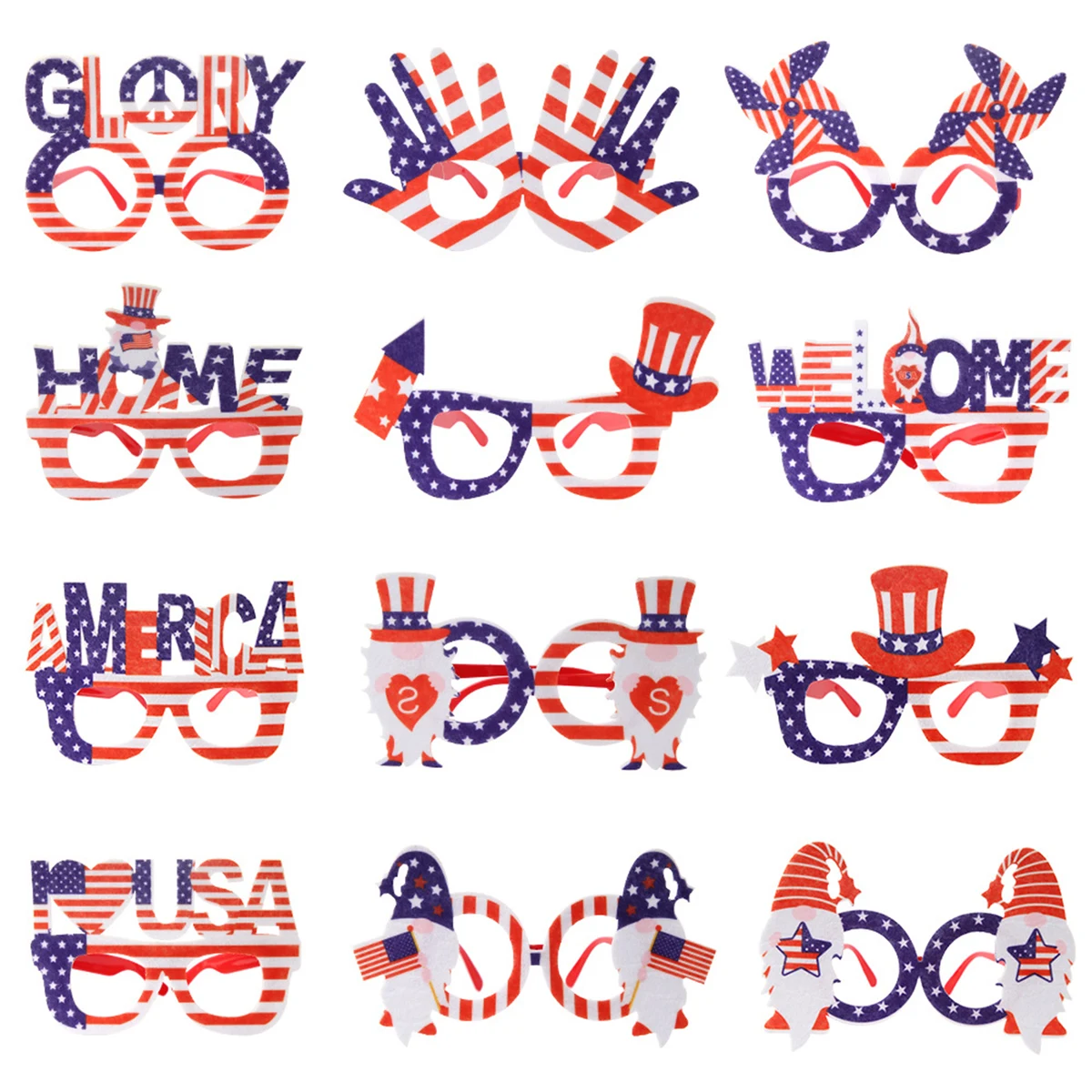 American Flag Decoration Glasses 1