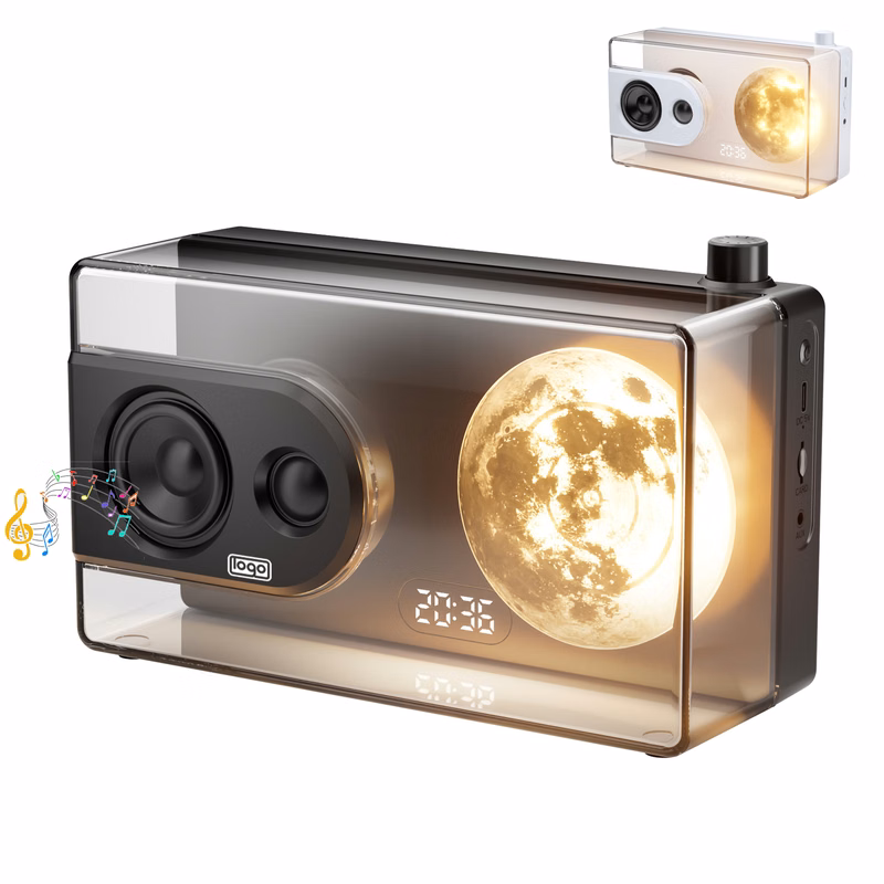 2 in 1 Transparent Wireless Bluetooth Speaker w/ Moon Light
