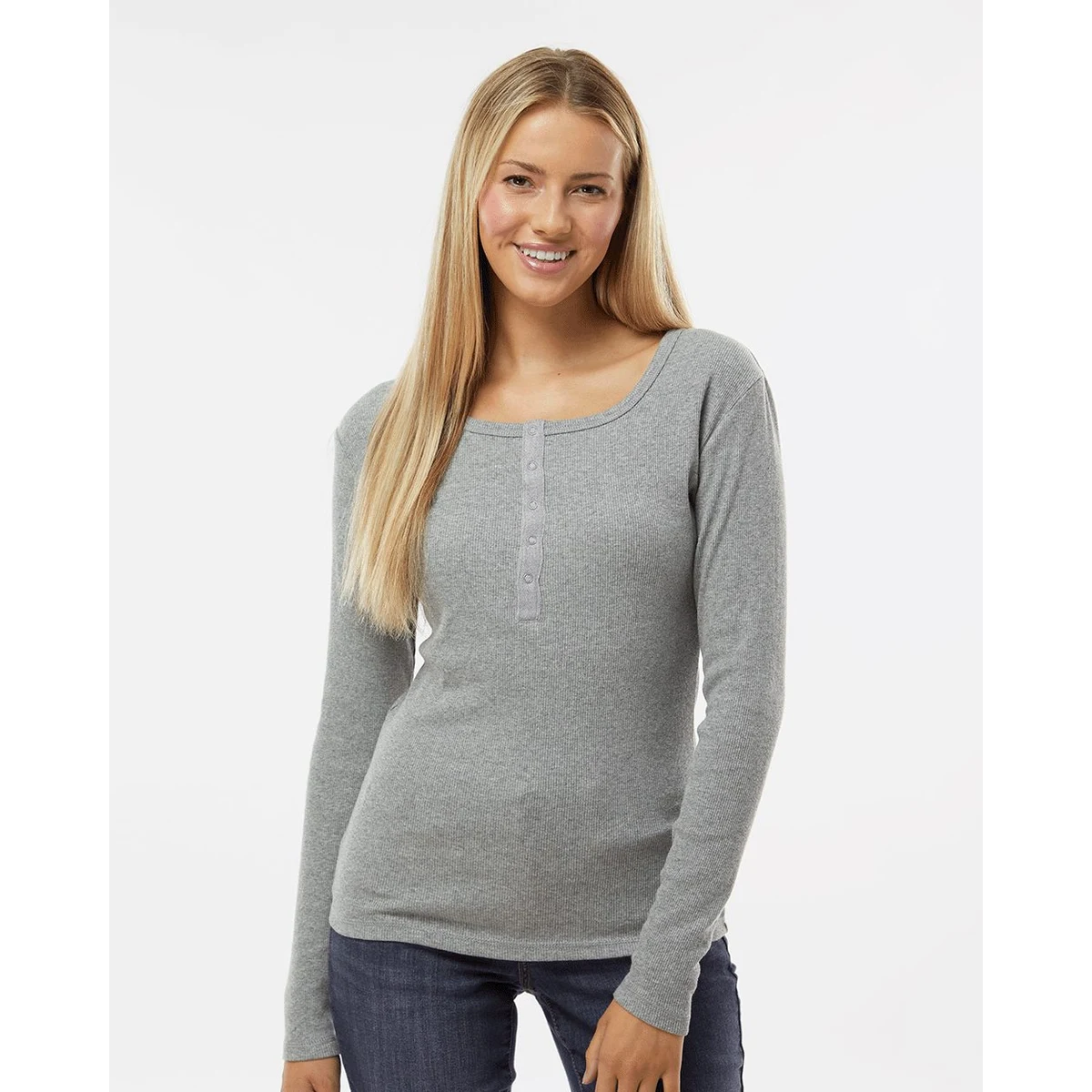 Women's Harper Long Sleeve Henley - BW2402 1
