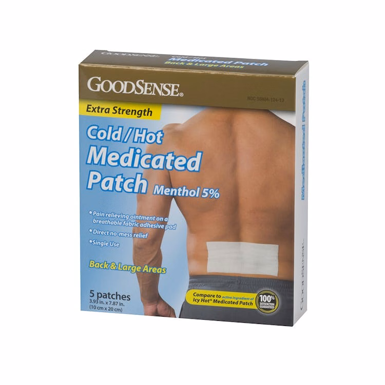 Cold & Hot Medicated Patches - Menthol 5% 5 Pack