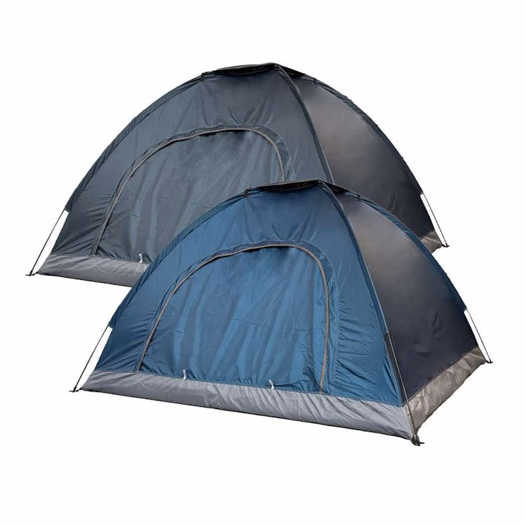 America's Suppliers 2-Person Tents - Navy Blue and Charcoal Gray