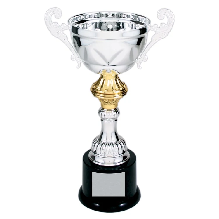 10" Tall Silver Metal Cup Trophy 1