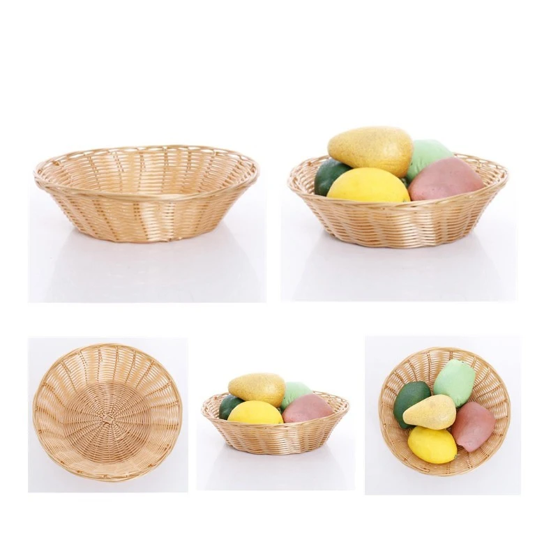 Imitation Rattan Plastic Woven Fruit Basket 1