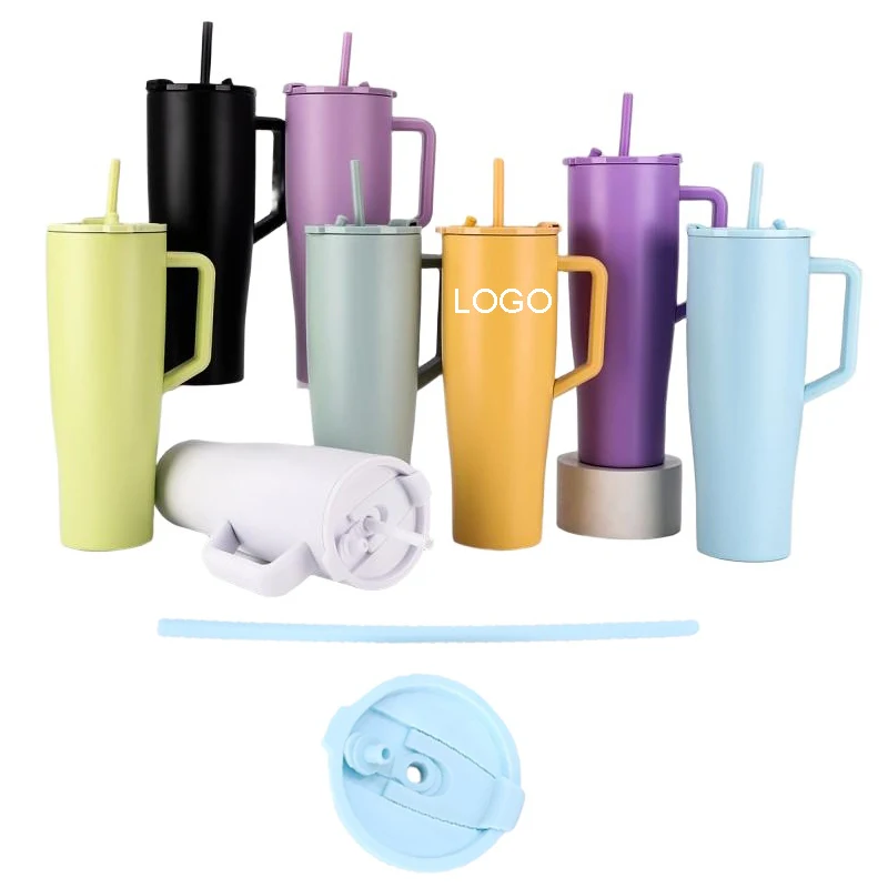 40 oz Leakproof Stainless Steel Insulated Tumbler W/ Lid & Straw 1