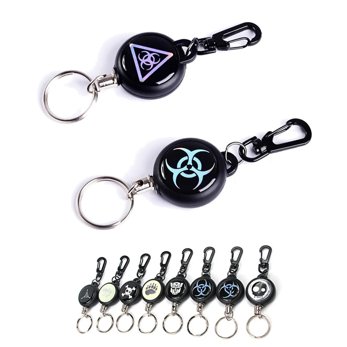 Retractable Anti-lose Key Chain with Hook Stretch Ring 1