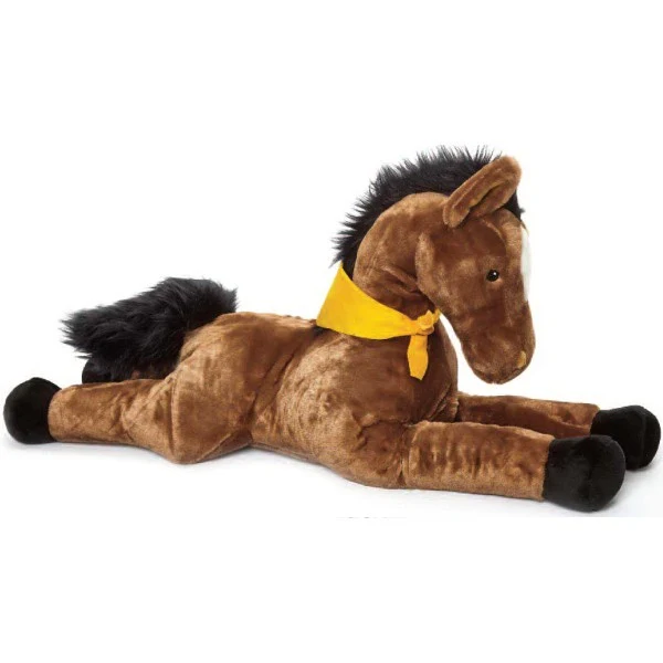 24" Plush Laying Brown Horse 1