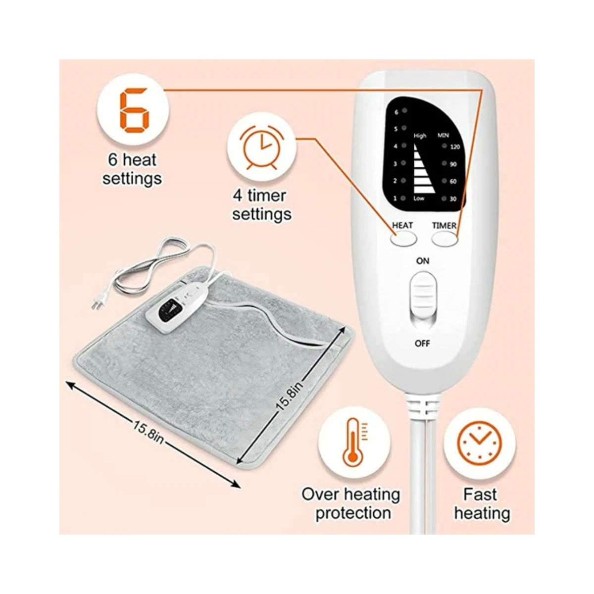 Foot Warmer Adjustable Temperature Heating Pad 1