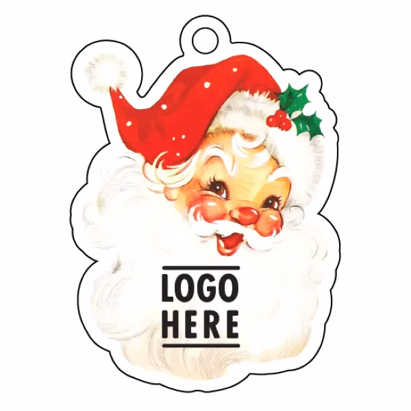1/4" Recycled Wood Ornaments-Santa Face