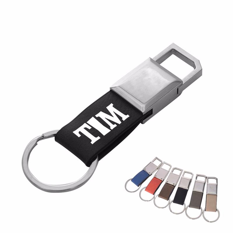 Personalized Custom PU Laser Leather Keychain