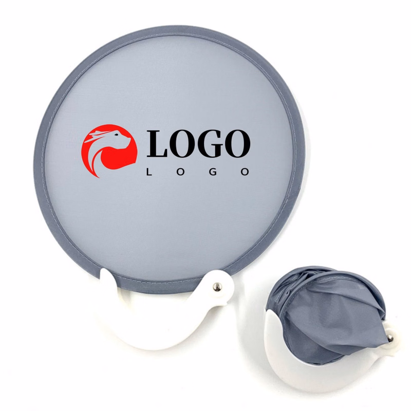 Foldable Flying Disc Handheld Fans With Storage Pouch