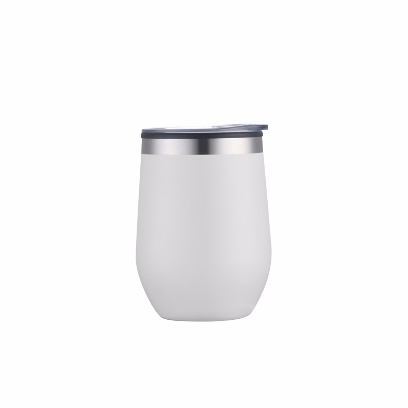 12 oz White Double Wall Wine Cup