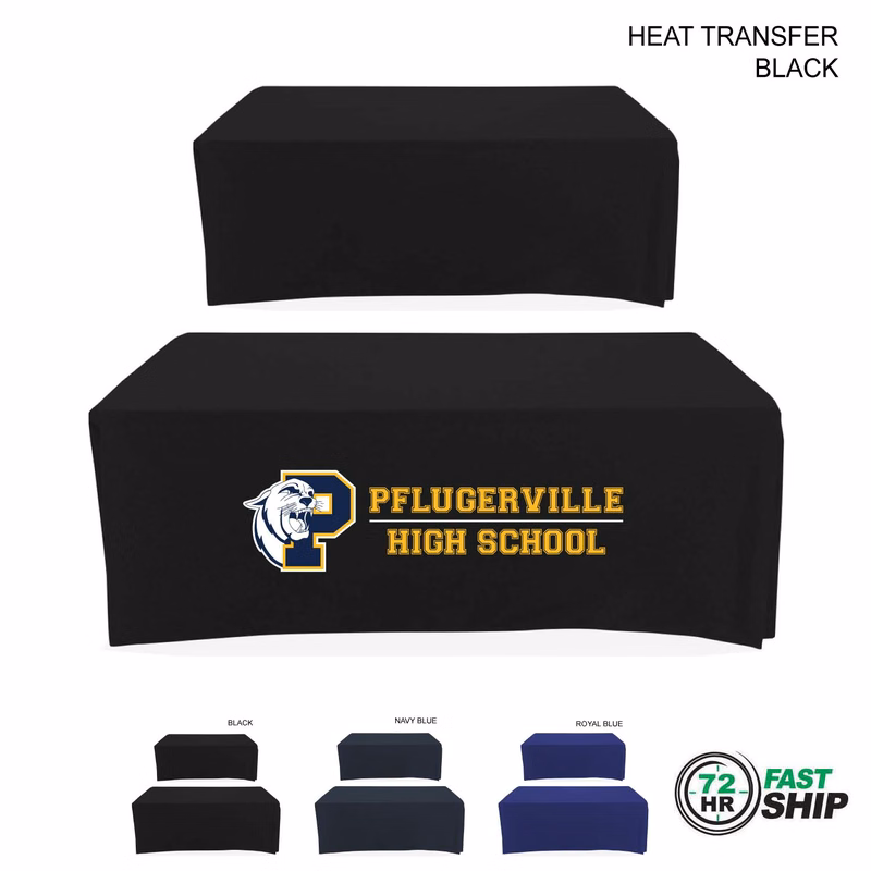 72 Hr Fast Ship - Polycotton Twill Table Throw for 6' Table, Drape style, 4 sided, Closed Back