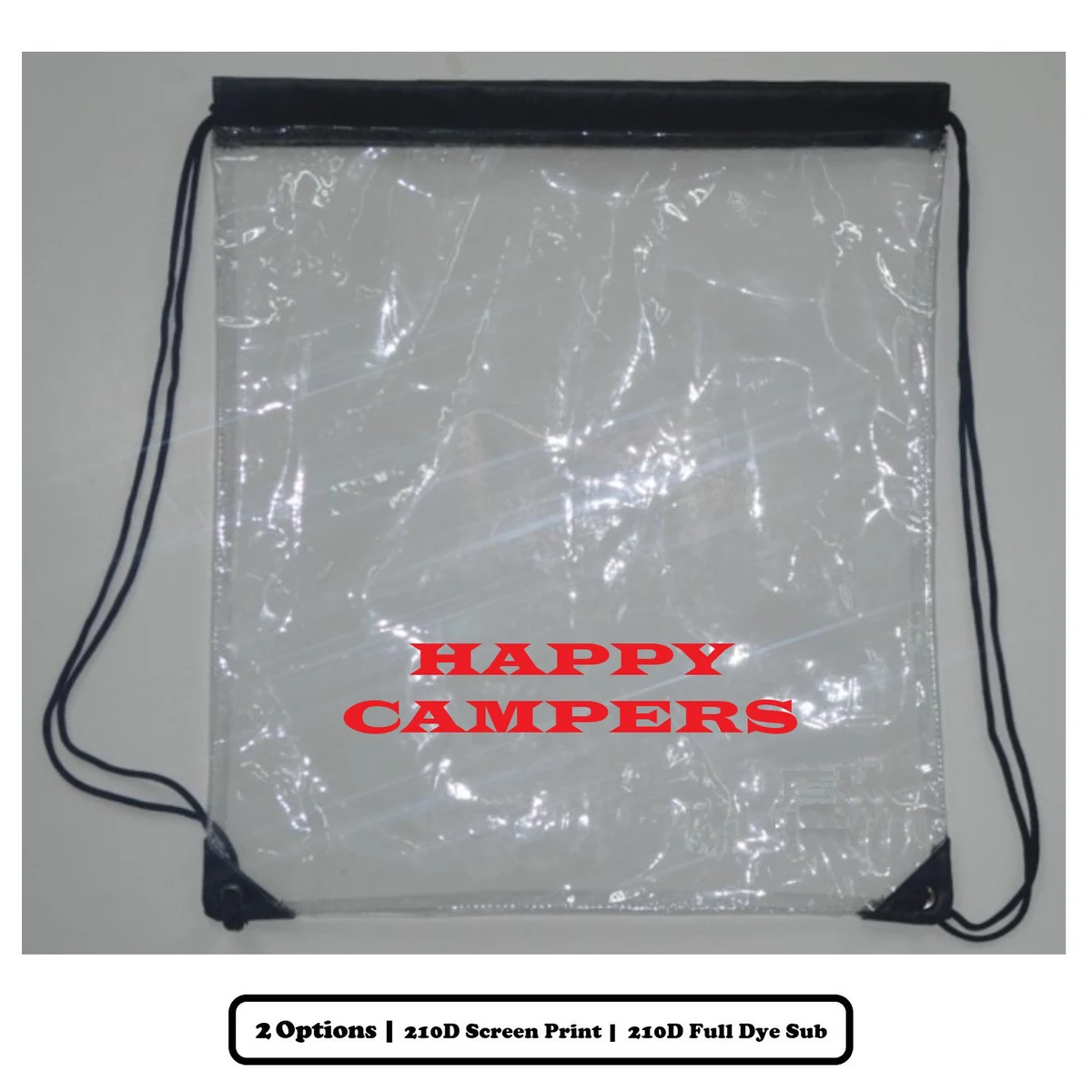 Full Dye Sublimation Clear Polyester Drawstring Bag 1