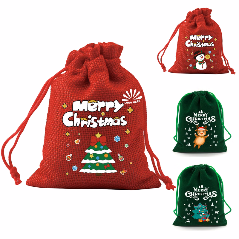 Customizable Festive Snack Bags for Christmas