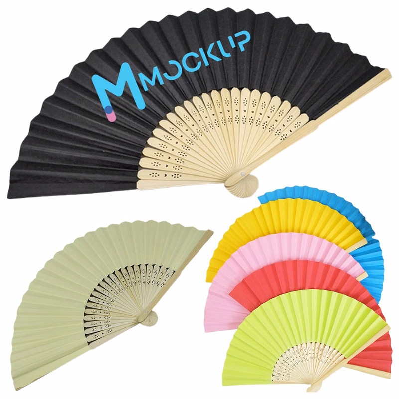 Party Handheld Paper Wood Fan