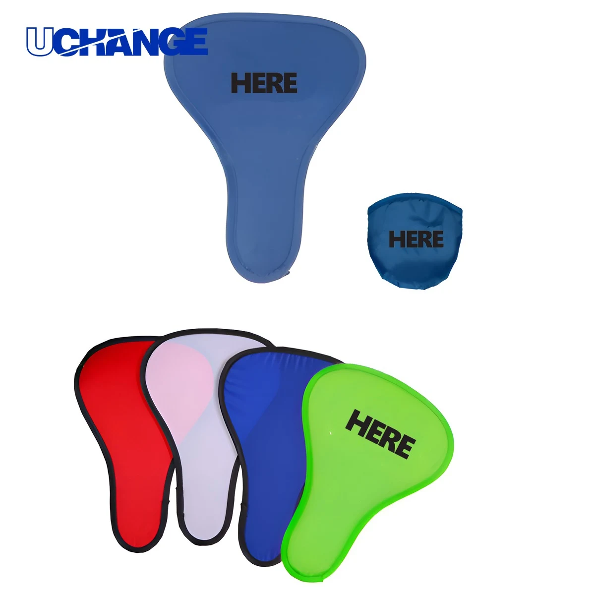 Custom T-Shape Foldable Hand Fan with Pouch 1