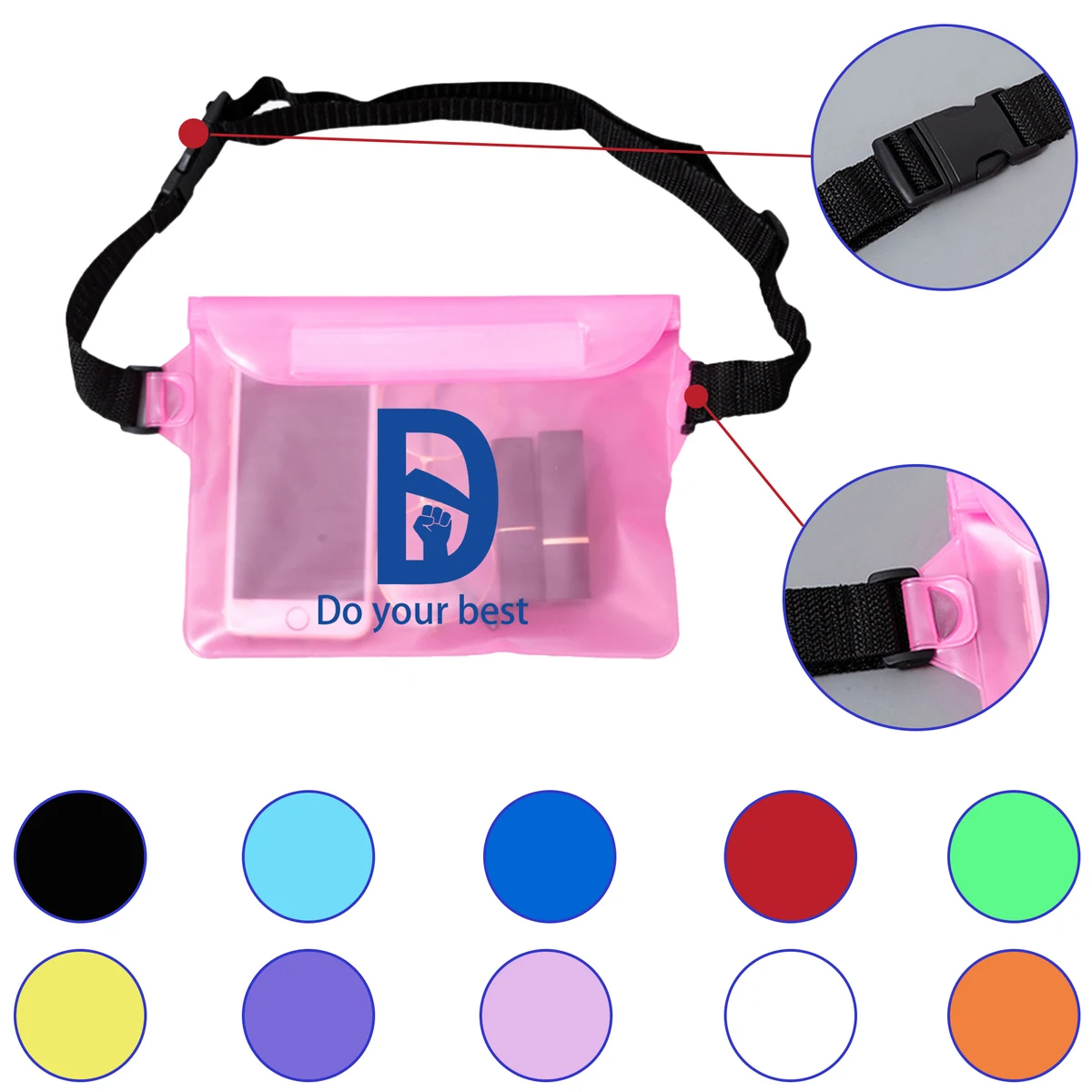 MOQ 30 Color Waterproof Waist Bag 1