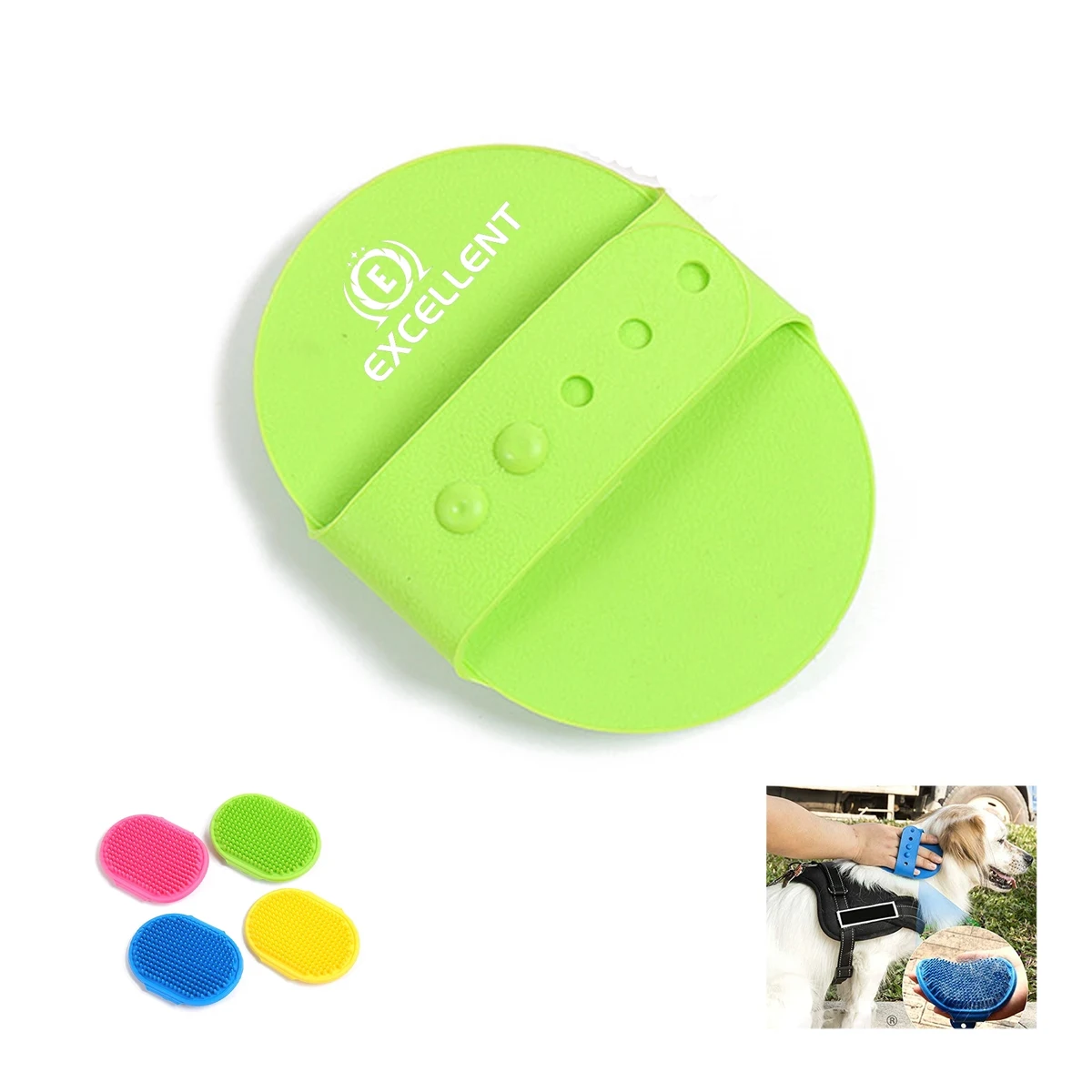 Massage Rubber Pet Grooming Comb 1