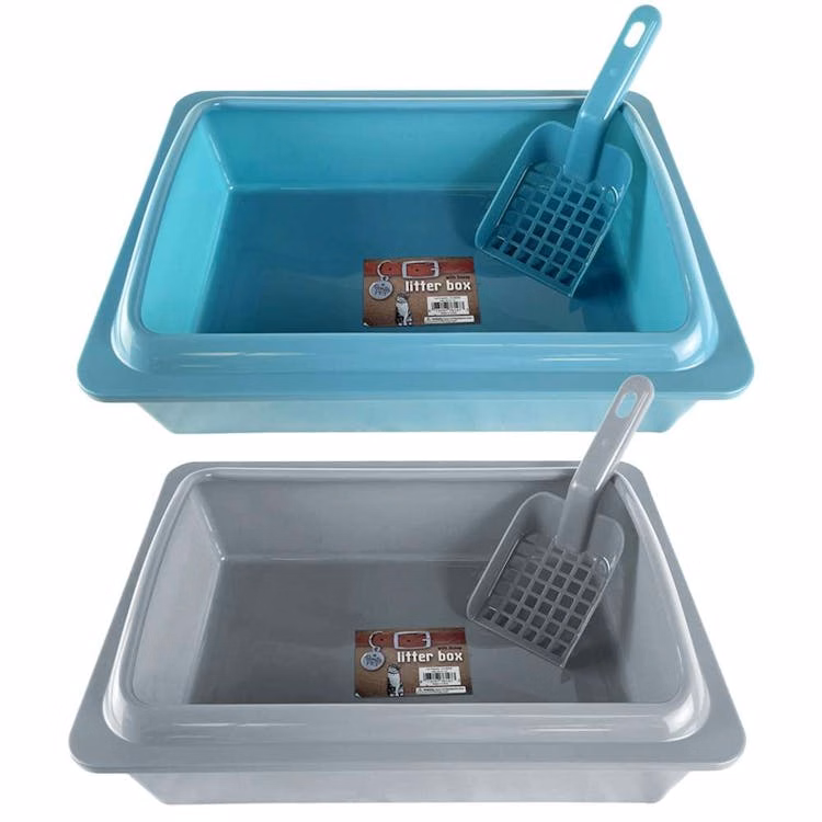 Pet Cat Litter Box with Scoop Assorted