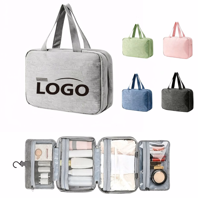 Water Resistant Four Fold Hanging Travel Wash Bag