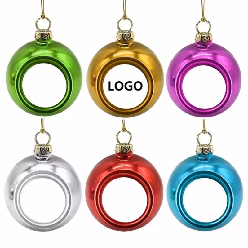Blank Round Plastic Christmas Tree Ball Decoration