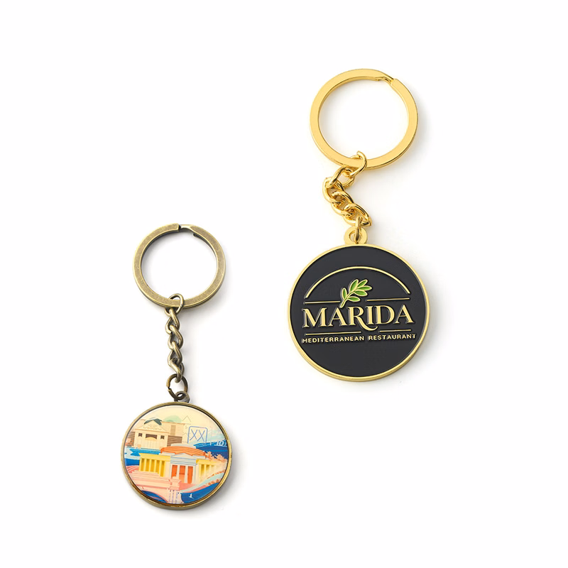 Baking-finish Metal Keychain