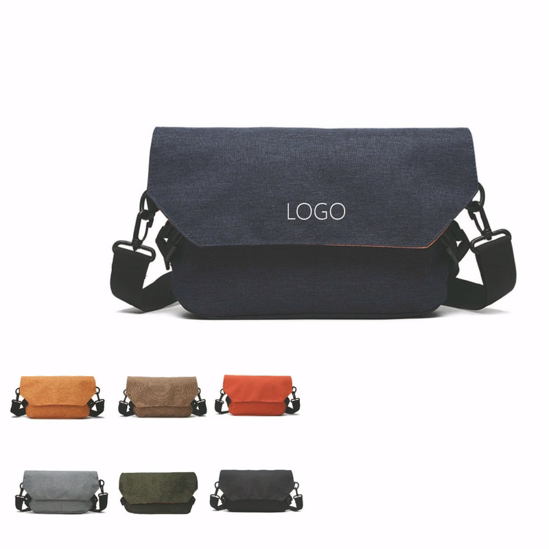 Flip Top Polyester Crossbody Bag