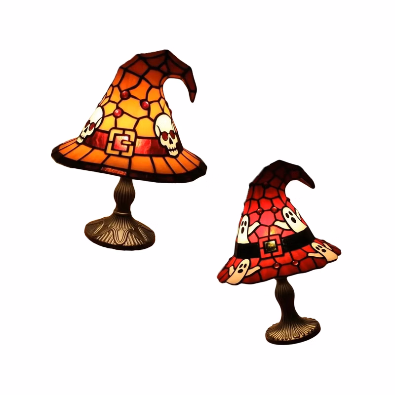 Halloween Ghost Witch Hat Table Lamp