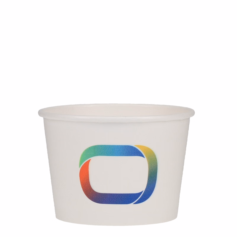 12 oz Food Container Paper White Digital Print