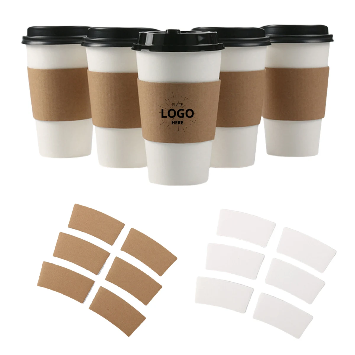 Custom Disposable Paper Coffee Cup Sleeves 1