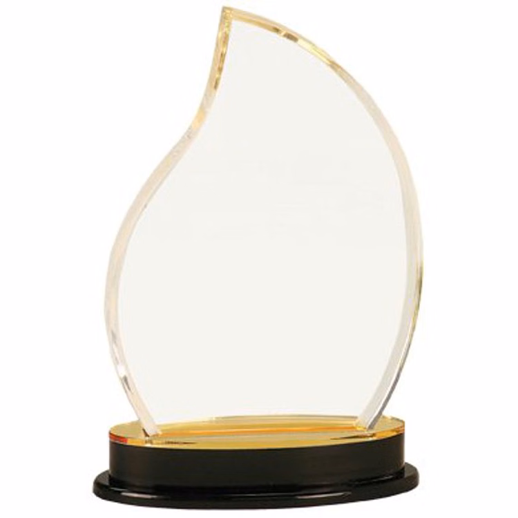 8.25" Gold Flame Impress Acrylic Award