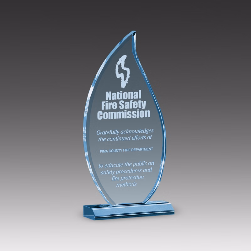 8" Premium Beveled Flame Award
