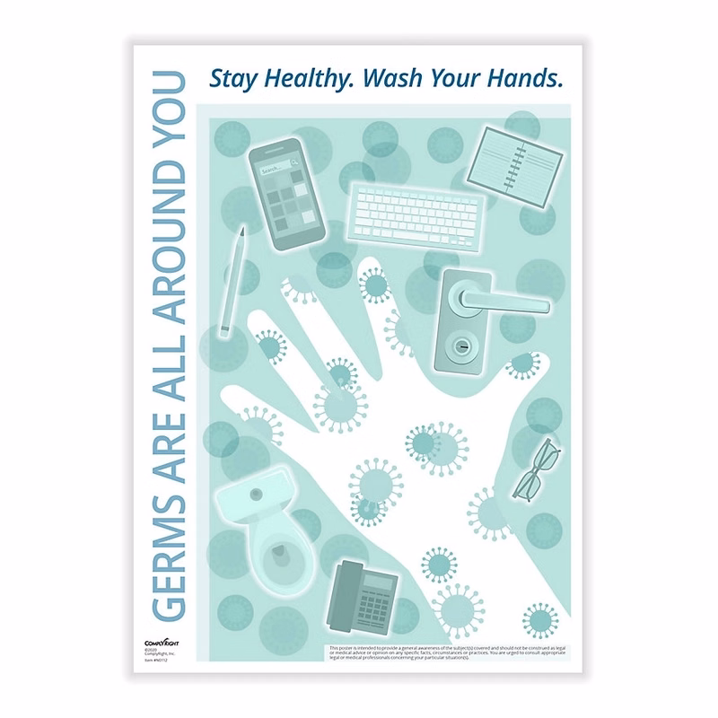 Germs are All Around You Poster