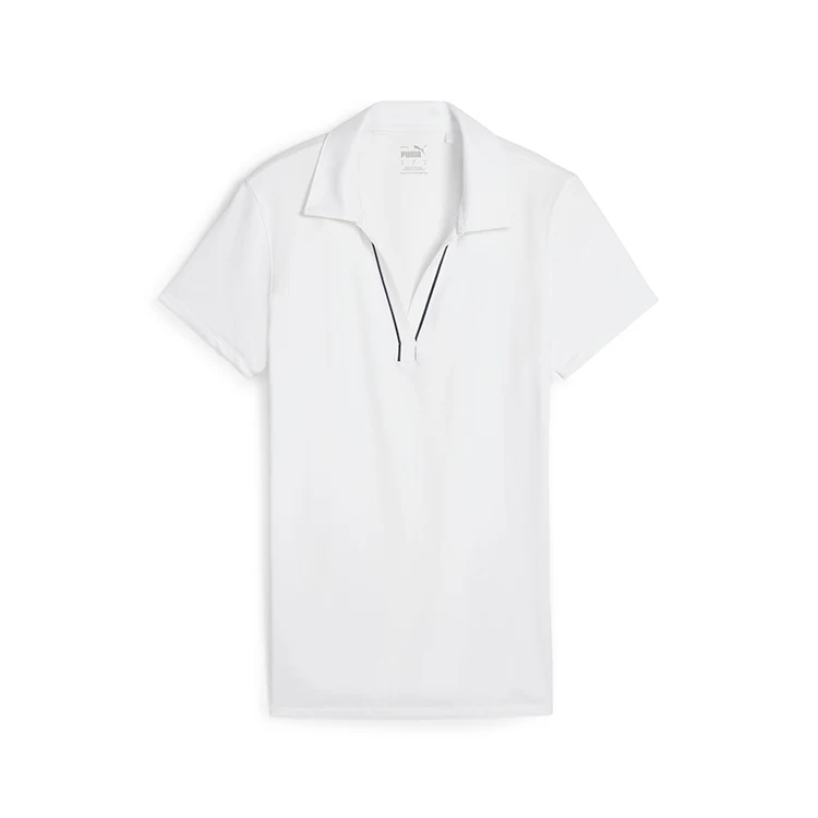 Puma Ladies Cloudspun Piped Short Sleeve Polo 1