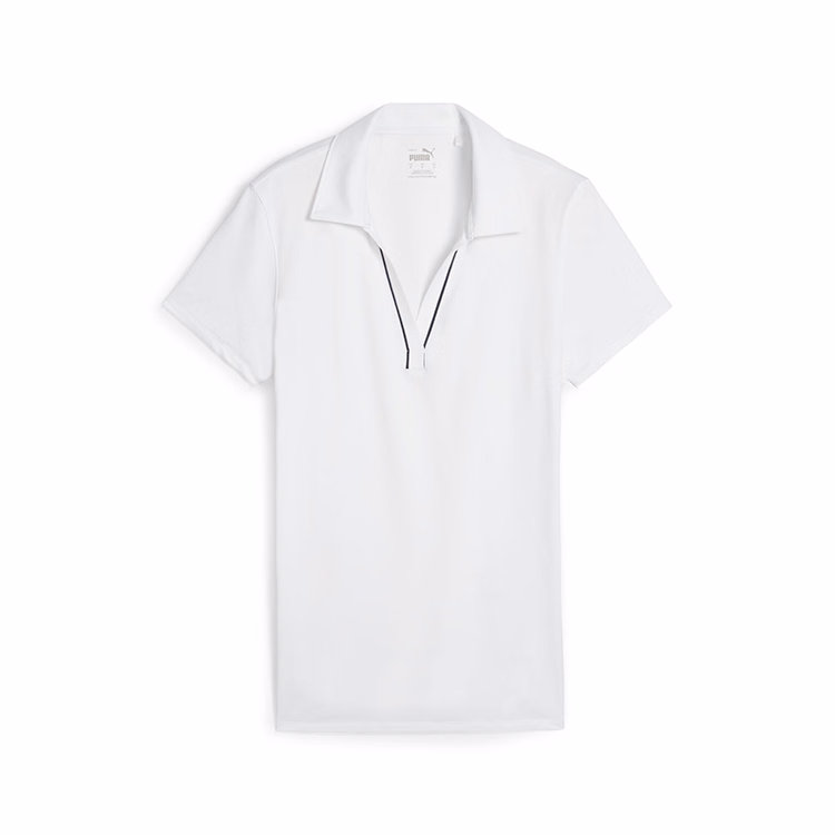 Puma Ladies Cloudspun Piped Short Sleeve Polo