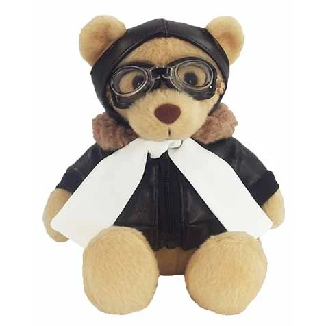 8" Custom Tan Max Aviator Bear 1