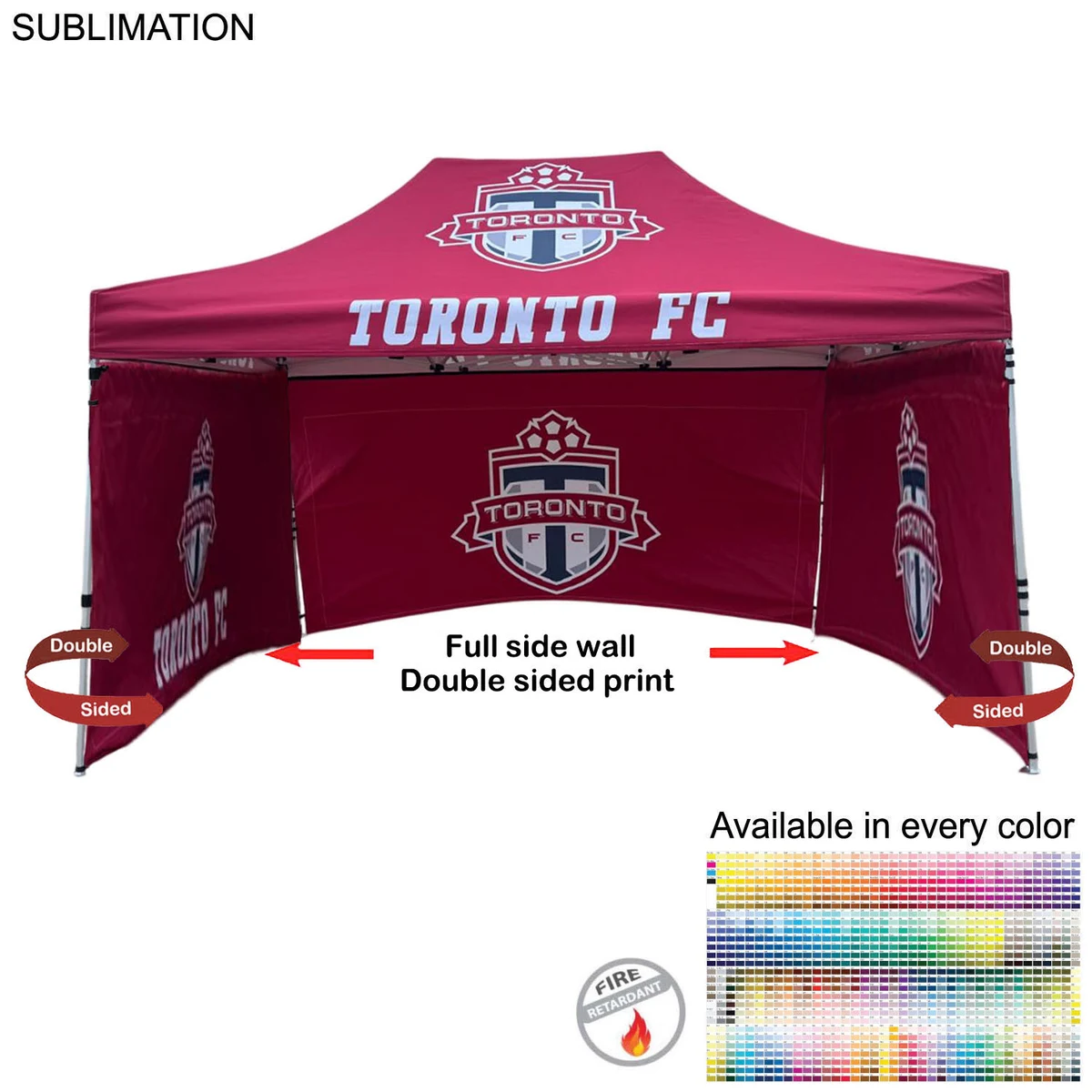 Full Side Wall for 10x15 Tent Kit, Sublimated, Double Sided Print 1