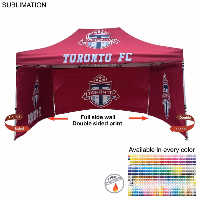 Full Side Wall for 10x15 Tent Kit, Sublimated, Double Sided Print