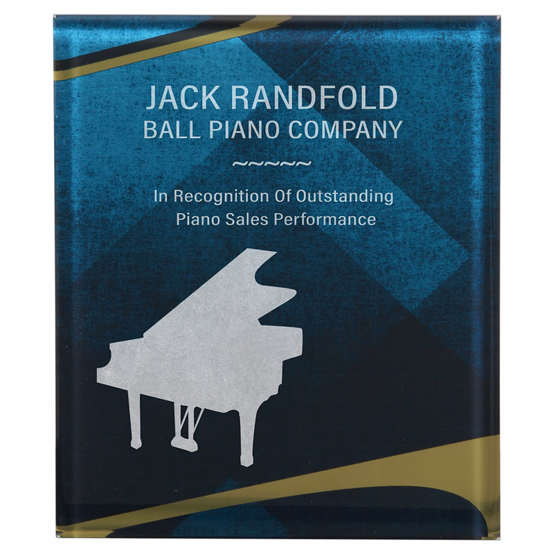 8.75" x 11.75" Blue & Gold Apex Plaque Award