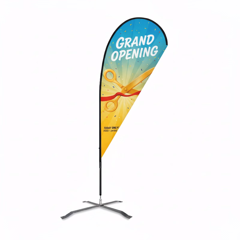 Flex Blade® LX Teardrop Banner with Pole, Double-Sided - 6' Event Flag