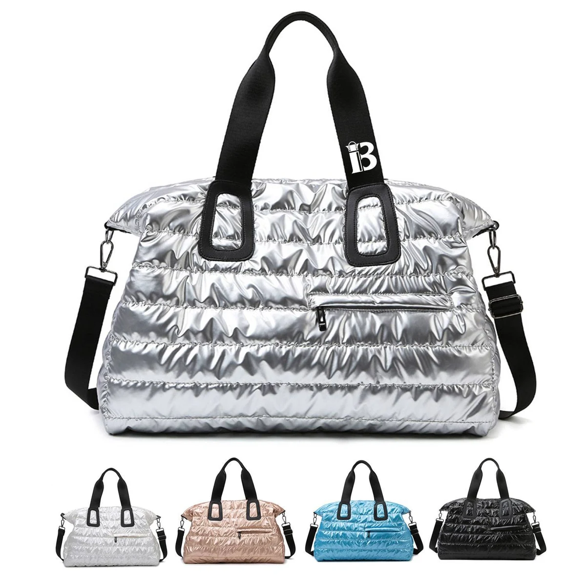 Large Puffer Quilted Tote Bag 1