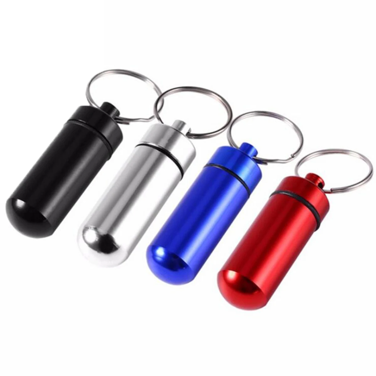 Metal Waterproof Keychain Pill Container 1