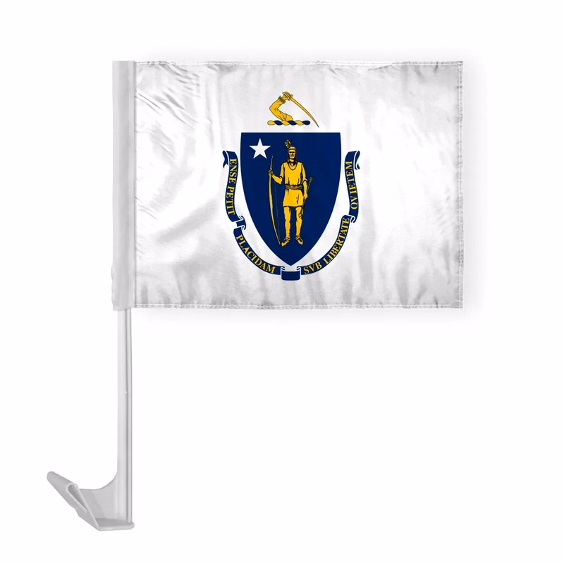 12"x16" & 10.5"x15" Massachusetts Car Flags