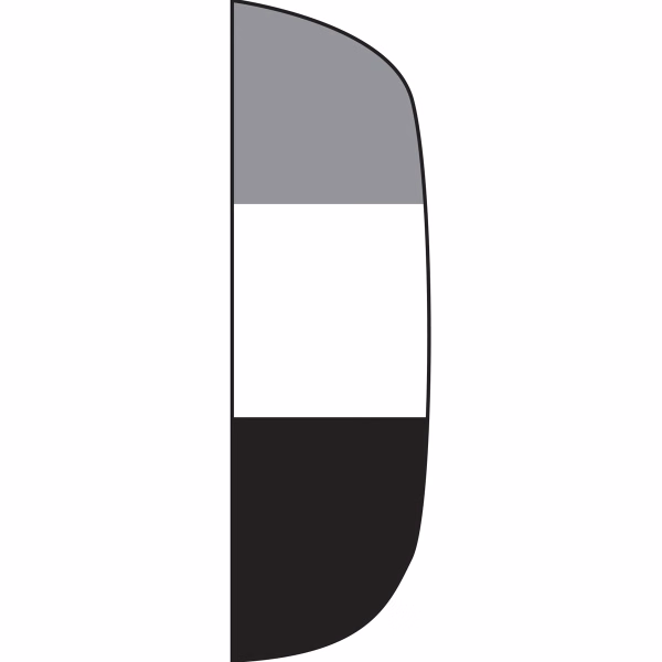 Semi-Stock 3 Color Feather Style 1 Attention Flag